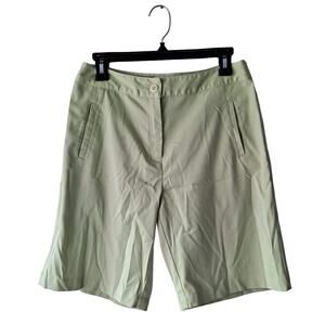 Talbots 9" Perfect Shorts Womens Size 8 Light Lime Green Twill Bermuda